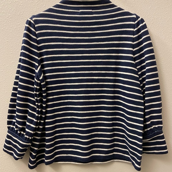 Madewell navy striped mock neck sweater - Picture 2 of 5